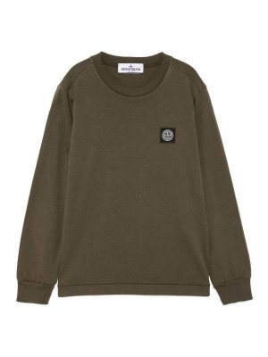 STONE ISLAND: crew necks - Crewneck Sweatshirt With Logo Patch