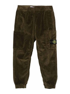 STONE ISLAND: Casual Hosen - Casual Hose - Grün