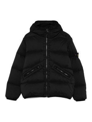 STONE ISLAND: Kurze Daunenjacken - Daunenjacke - Schwarz