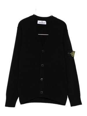 STONE ISLAND: Suéteres con cuello pico - Suéter Cuello Redondo - Negro