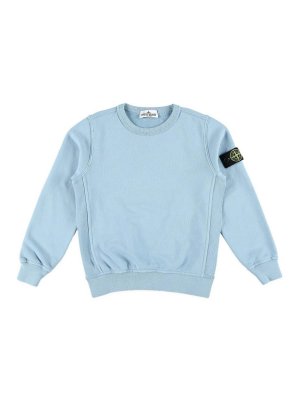 STONE ISLAND: Suéteres con cuello pico - Suéter Cuello Redondo - Azul Claro