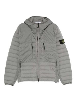 STONE ISLAND: Kurze Daunenjacken - Daunenjacke - Grau