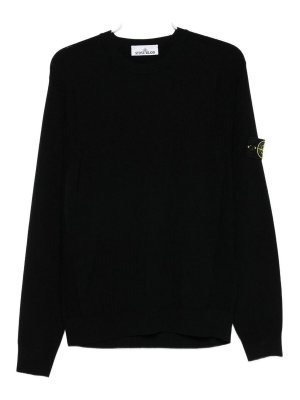 STONE ISLAND: crew necks - Crew Neck Sweater With Logo Patch