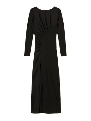 TWINSET: Knielange Kleider - Knielanges Kleid - Schwarz