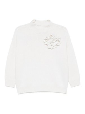 VANISE': Suéteres con cuello pico - Suéter Cuello Redondo - Crema