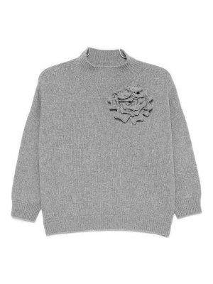 VANISE': Suéteres con cuello pico - Suéter Cuello Redondo - Gris