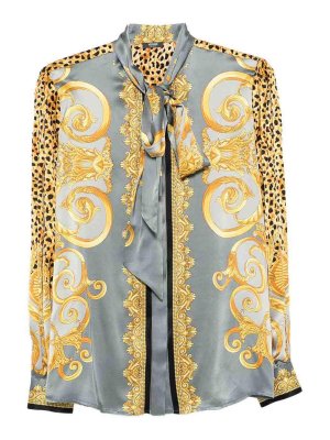VERSACE: shirts - Shirt With Lavallire Collar
