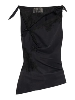COPERNI: Tops & Tank tops - Top With Knots And Lace Inserts