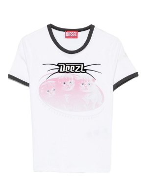 DIESEL: t-shirt - T-shirt di cotone bianco