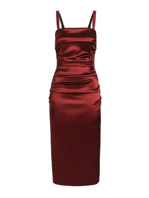 DOLCE & GABBANA: knee length dresses - Satin Midi Dress