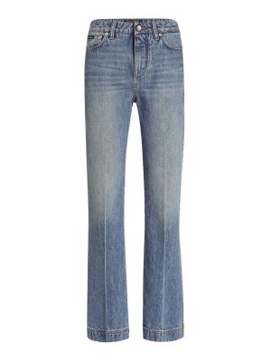 DOLCE & GABBANA: Jeans évasés - Jean Bootcut - Bleu