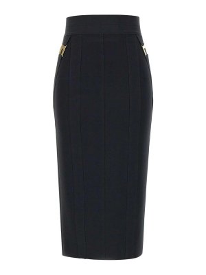 ELISABETTA FRANCHI: Jupes midi et au genou - Jupe Midi - Noir