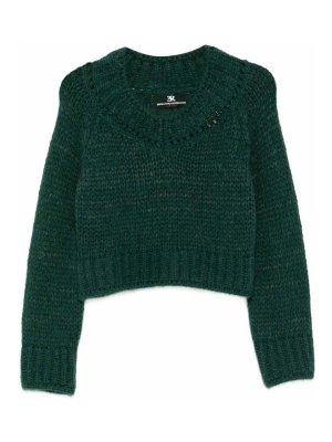 ERMANNO SCERVINO: Suéteres con cuello pico - Suéter Cuello Redondo - Verde