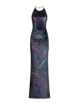 ETRO: maxi dresses - Long Dress With Paisley Print