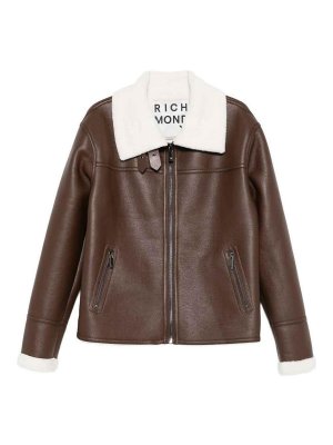 JOHN RICHMOND: カジュアルジャケット - カジュアルジャケット - ブラウン