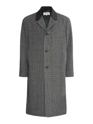 Maison Margiela: short coats - Long Single-Breasted Wool Coat