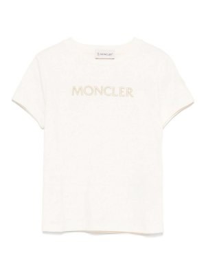 MONCLER: t-shirts - Iivory Cotton T-Shirt