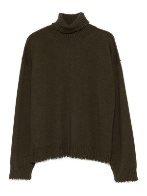 UMA WANG: Suéteres con cuello pico - Suéter Cuello Redondo - Verde