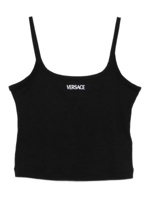 VERSACE: Tops & Tank tops - Black Top With Logo