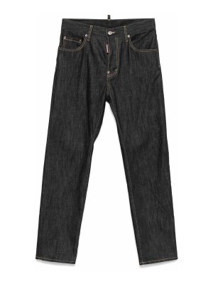 DSQUARED2: bootcut jeans - Cotton Jeans With Contrast Stitching