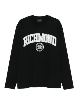JOHN RICHMOND: t-shirt - T-shirt a maniche lunghe con logo