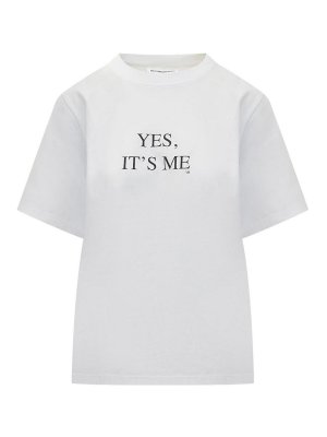 VICTORIA BECKHAM: crew necks - White Cotton Crew Neck T-Shirt