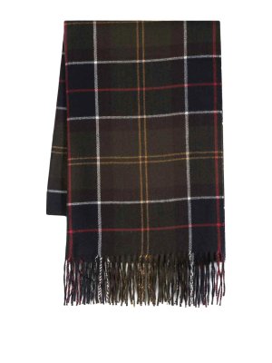 BARBOUR: sciarpe e foulard - Sciarpa con frange tartan