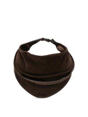 FEDERICO CINA: cross body bags - Brown Suede Calfskin  Bag
