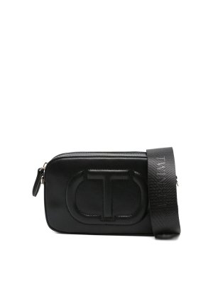 TWINSET: cross body bags - Shoulder Bag With Embossed Logo
