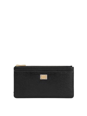 DOLCE & GABBANA: pochette - Porta della carta con targa logo