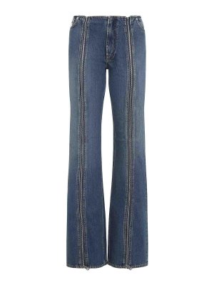 JEAN PAUL GAULTIER: bootcut jeans - Front Zipped Jeans