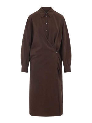 LEMAIRE: abiti al ginocchio - Vestito contorto con colletto dritto