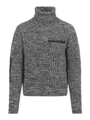 MONCLER: Strickpullover mit Rundhalsausschnitt - Rundhalspullover - Hellbraun