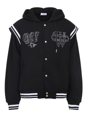 OFF-WHITE: casual jackets - Off White Gothic Fleece Varsity Jacket