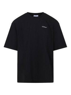 OFF-WHITE: T-shirts - T-Shirt - Schwarz