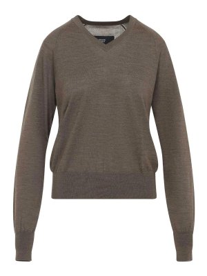 PHOEBE PHILO: crew necks - Shrunk V-Neck Sweater