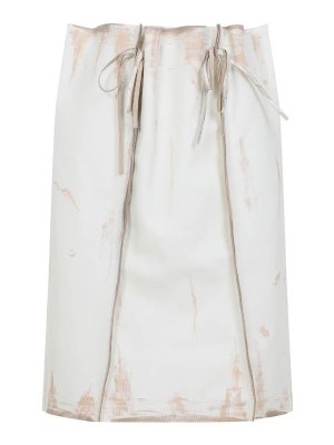 PRADA: Knee length skirts & Midi - Calf Leather Midi Skirt