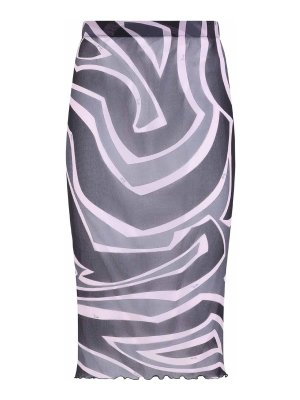EMILIO PUCCI: Jupes midi et au genou - Jupe Midi - Noir
