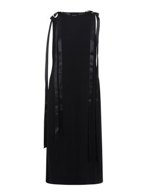 SIMONE ROCHA: knee length dresses - Bow Ribbon Midi Dress