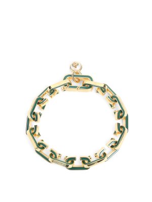 CASABLANCA: Bracelets & Bangles - Enamel C Link Bracelet