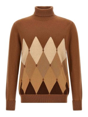 BALLANTYNE: cardigans - Argyle Turtleneck