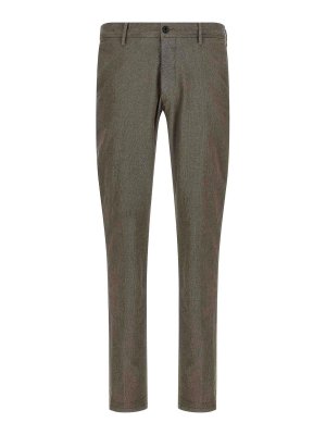 INCOTEX: casual trousers - Micro Check Pants