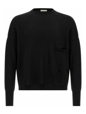 MA'RY'YA: Suéteres con cuello pico - Suéter Cuello Redondo - Negro