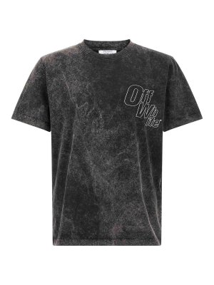 OFF-WHITE: Tシャツ - Tシャツ - 黒