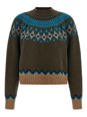 ALANUI: Suéteres con cuello pico - Suéter Cuello Redondo - Verde