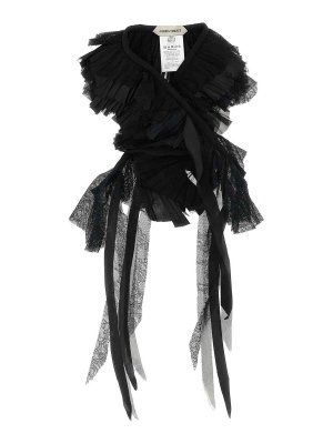 ヨウジヤマモト　ポンチョ　アウター Yohji Yamamoto ケープ/ポンチョ - 黒 | YOT971682 | THEBS
