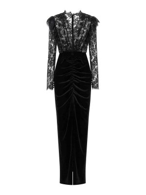 ALESSANDRA RICH: ニーレングスドレス - 膝丈ドレス - 黒