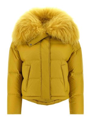YVES SALOMON: casual jackets - Fur Insert Down Jacket