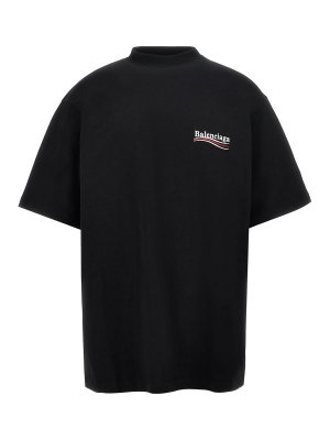 BALENCIAGA: t-shirts - Logo Embroidery T-Shirt