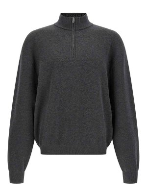 BALENCIAGA: cardigans - Half Zip Sweater